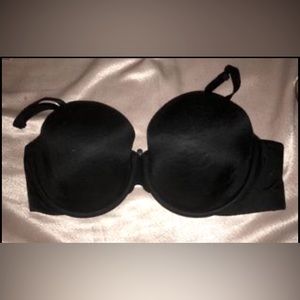 NWT-Victoria Secret Black Lined Strap/Strapless/Sans Bretelles Bra 34DD